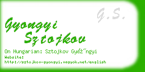 gyongyi sztojkov business card